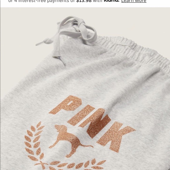 PINK VS bling classic pant bling long sleeve campus tee PULLOVER HOODIE - Picture 10 of 16